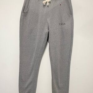 League Gray Joggers with Cream Drawstring